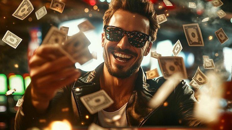 Mesin permainan slot digital dengan desain modern penuh warna